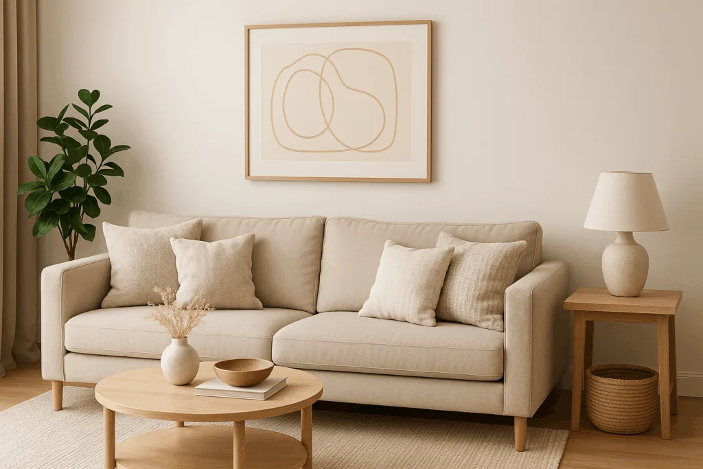 Ide Dekorasi Ruang Tamu Warna Netral