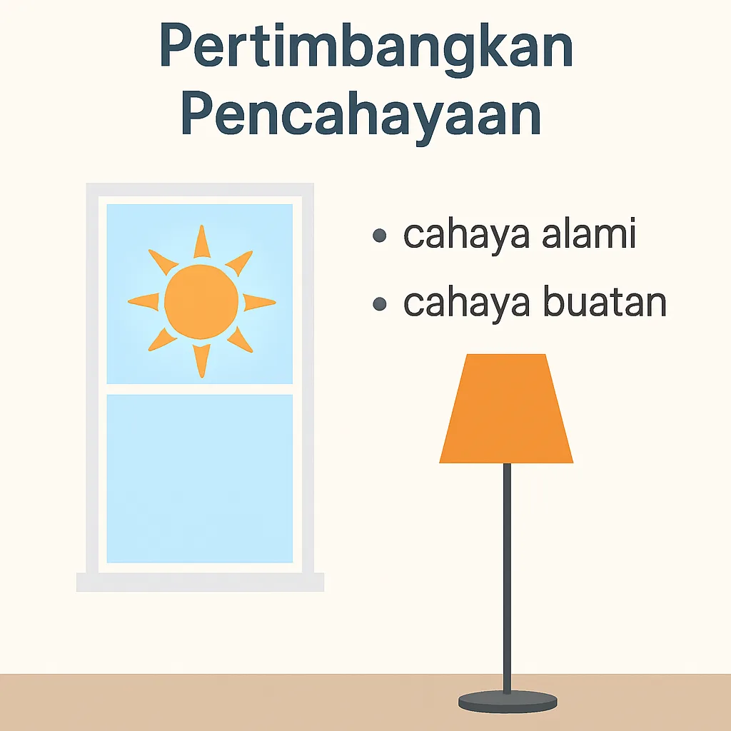Pertimbangkan pencahayaan